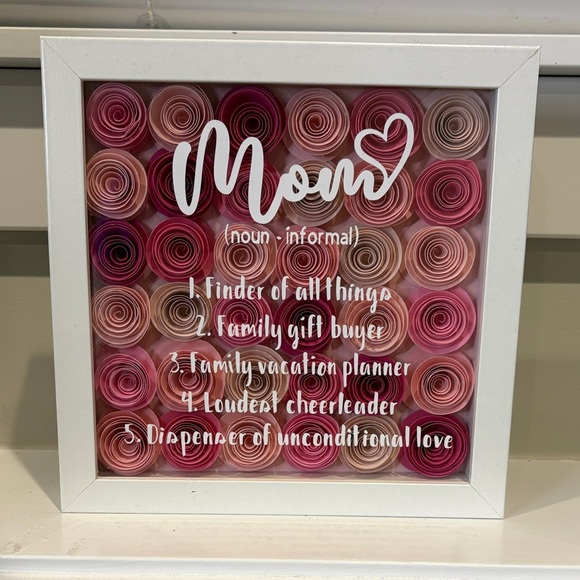 Mom Rose Shadow Box Frame - Picture 1 of 5